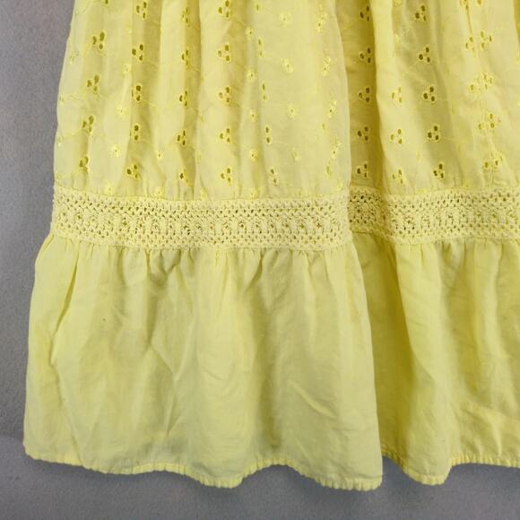 Speed Control Yellow Tiered Midi Skirt Plus Sz 3X Elastic Waist Smocked Peasant - Picture 8 of 10